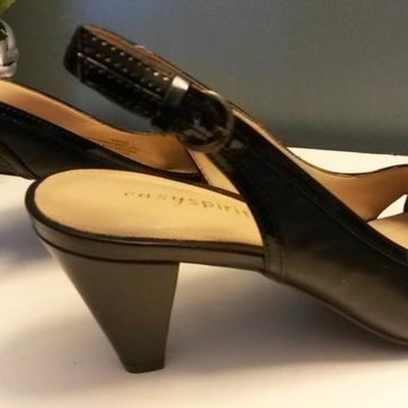 Easy Spirit Black Essenza Pumps Womens Heels Sandals Size 7 NWT Leather - Picture 4 of 7